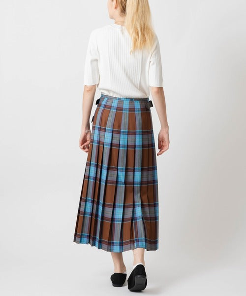 DOUBLE WIDE BELT KILT WRAP SKIRT