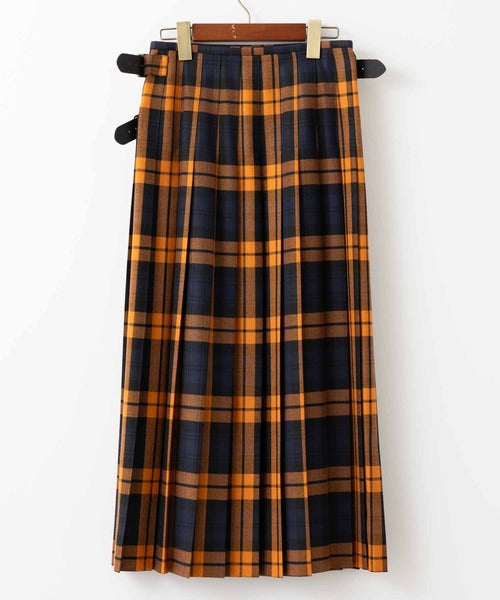 DOUBLE WIDE BELT KILT WRAP SKIRT