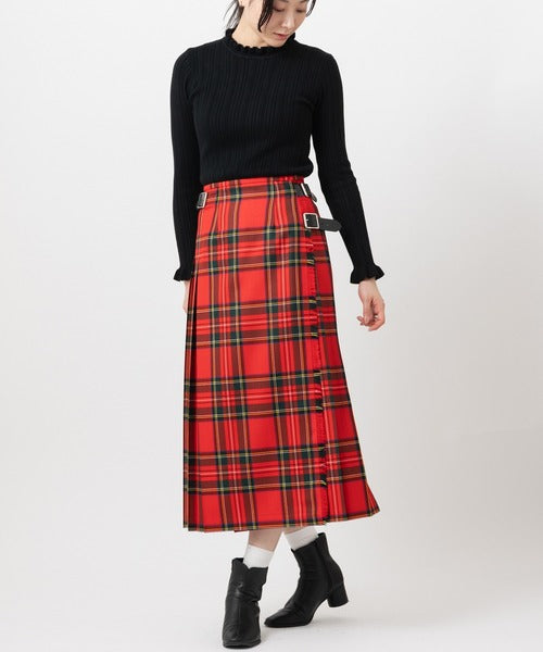 DOUBLE WIDE BELT MODEL KILT WRAP SKIRT