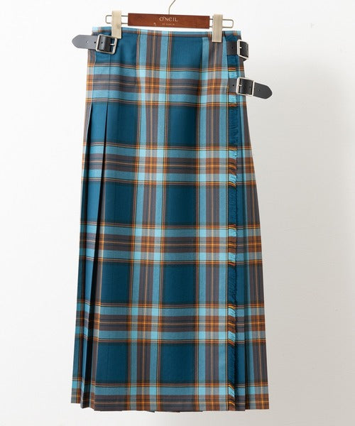 DOUBLE WIDE BELT KILT WRAP SKIRT
