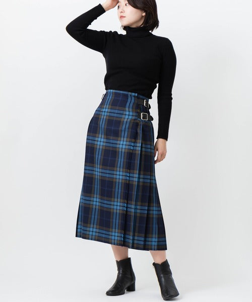 DOUBLE WIDE BELT MODEL KILT WRAP SKIRT