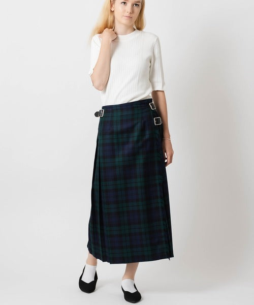 DOUBLE WIDE BELT MODEL KILT WRAP SKIRT