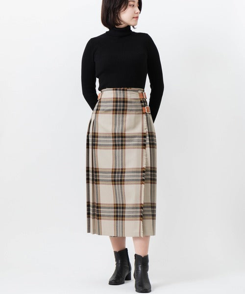 DOUBLE WIDE BELT MODEL KILT WRAP SKIRT