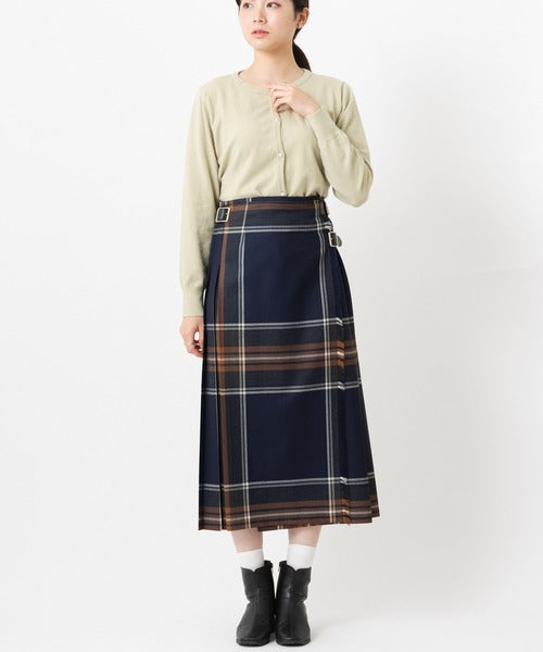 DOUBLE WIDE BELT MODEL KILT WRAP SKIRT