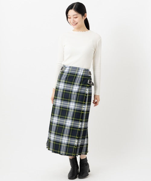 DOUBLE WIDE BELT MODEL KILT WRAP SKIRT