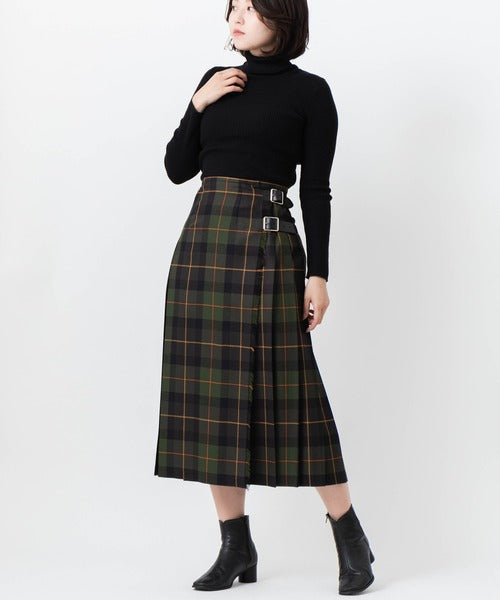 DOUBLE WIDE BELT MODEL KILT WRAP SKIRT