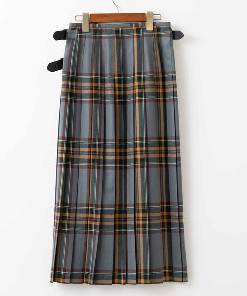 DOUBLE WIDE BELT KILT WRAP SKIRT