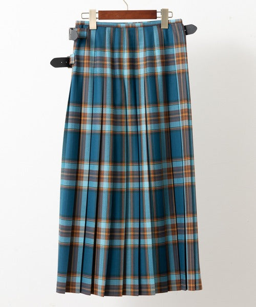 DOUBLE WIDE BELT KILT WRAP SKIRT