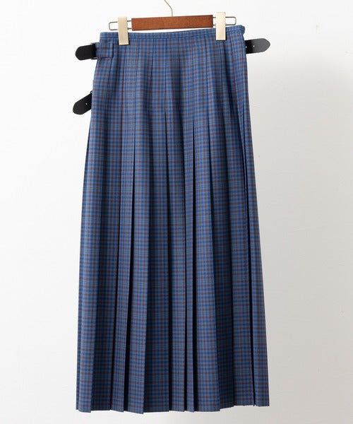 DOUBLE WIDE BELT KILT WRAP SKIRT