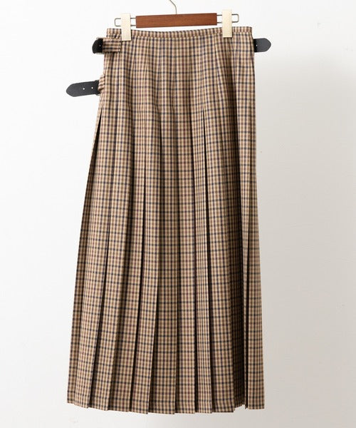 DOUBLE WIDE BELT KILT WRAP SKIRT