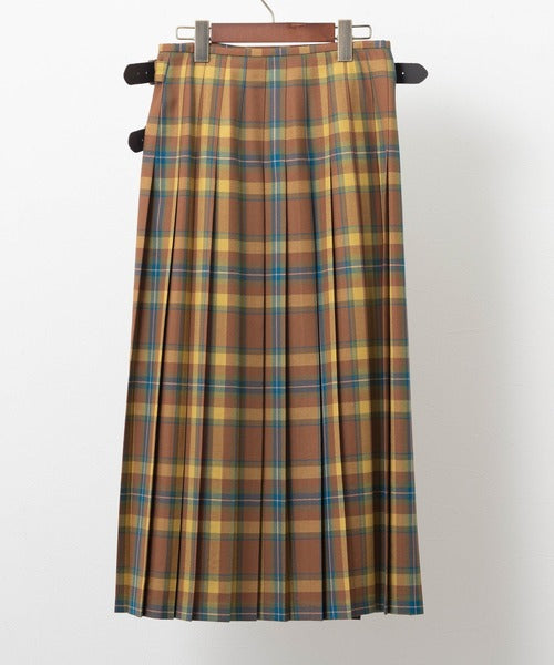 DOUBLE WIDE BELT KILT WRAP SKIRT