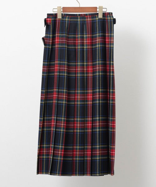 DOUBLE WIDE BELT KILT WRAP SKIRT
