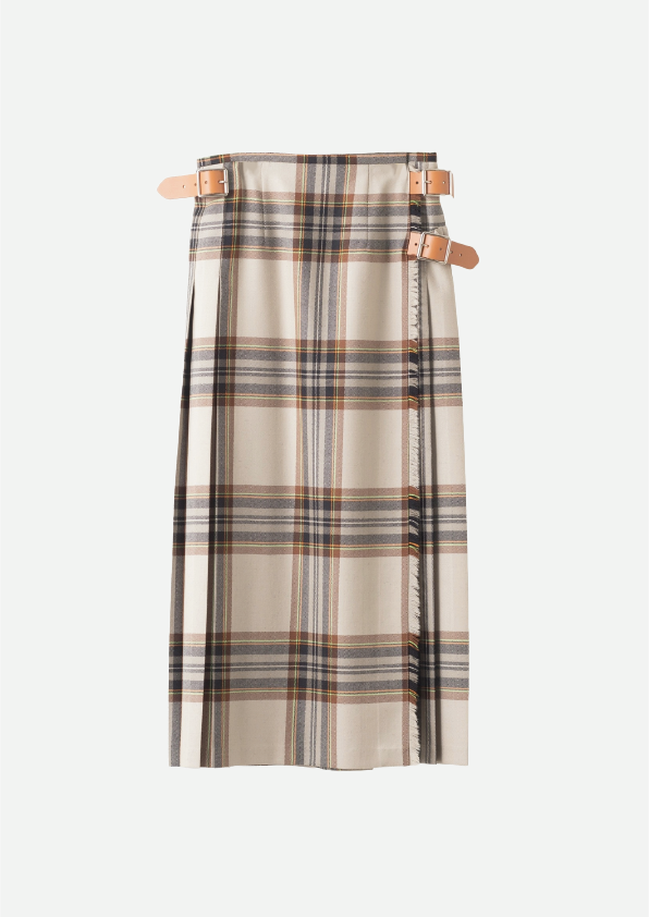 DOUBLE WIDE BELT MODEL KILT WRAP SKIRT
