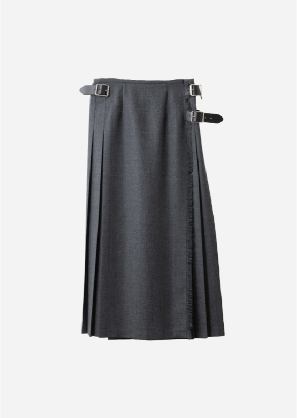 DOUBLE WIDE BELT MODEL KILT WRAP SKIRT