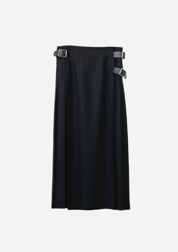 DOUBLE WIDE BELT MODEL KILT WRAP SKIRT