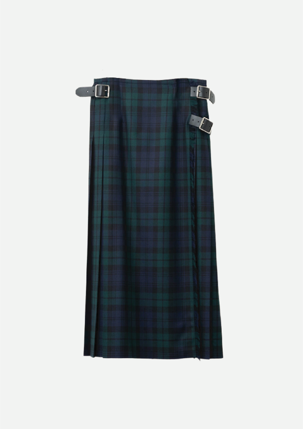 DOUBLE WIDE BELT MODEL KILT WRAP SKIRT