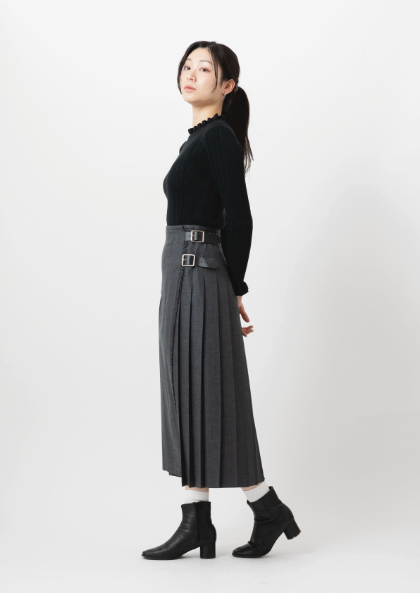 DOUBLE WIDE BELT MODEL KILT WRAP SKIRT