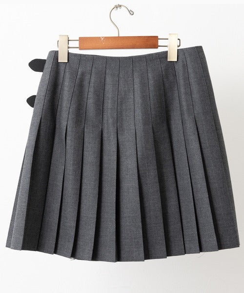 DOUBLE WIDE BELT MODEL KILT WRAP SKIRT MINI
