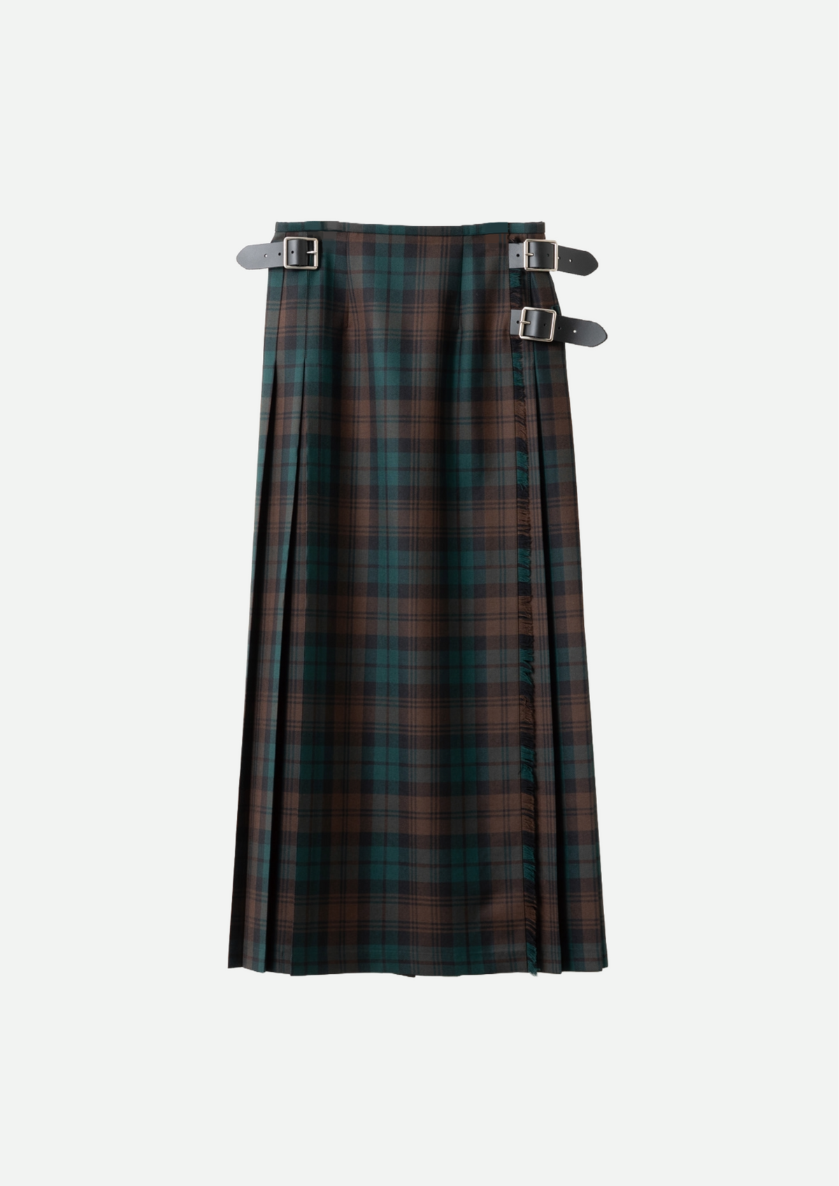 DOUBLE WIDE BELT KILT WRAP SKIRT