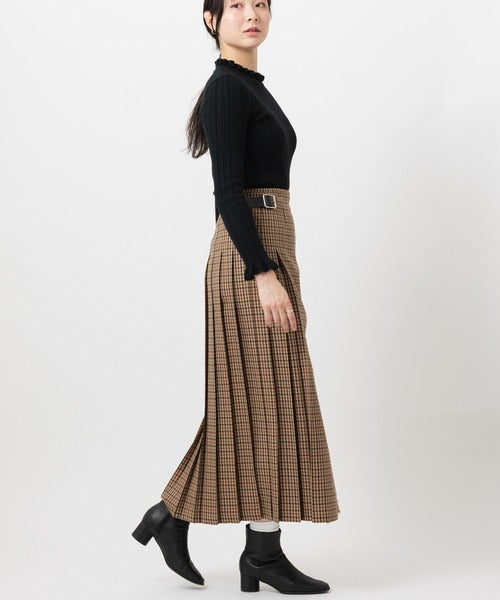 DOUBLE WIDE BELT KILT WRAP SKIRT