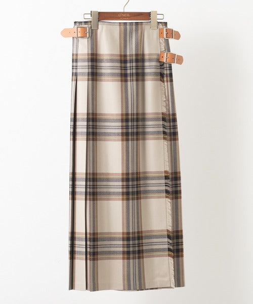 DOUBLE WIDE BELT MODEL KILT WRAP SKIRT