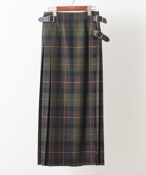 DOUBLE WIDE BELT MODEL KILT WRAP SKIRT