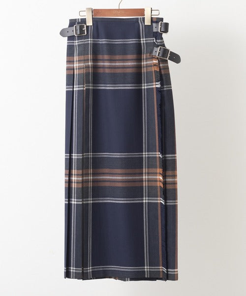 DOUBLE WIDE BELT MODEL KILT WRAP SKIRT