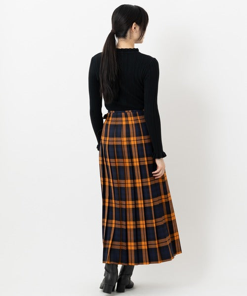 DOUBLE WIDE BELT KILT WRAP SKIRT