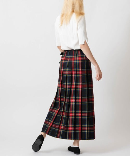 DOUBLE WIDE BELT KILT WRAP SKIRT