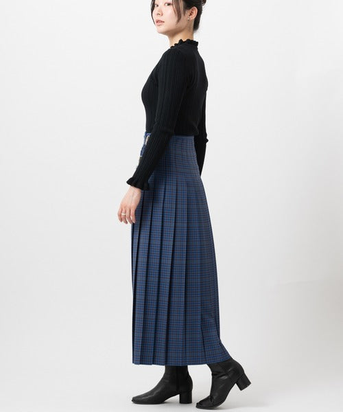 DOUBLE WIDE BELT KILT WRAP SKIRT