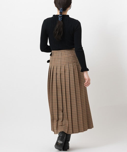 DOUBLE WIDE BELT KILT WRAP SKIRT