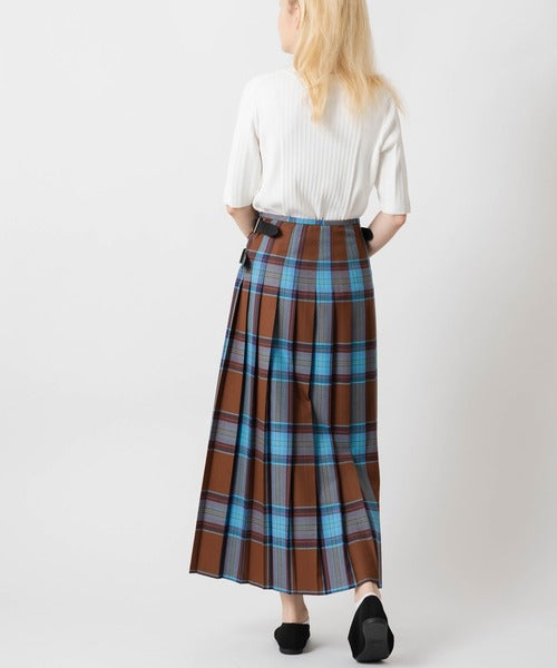 DOUBLE WIDE BELT KILT WRAP SKIRT