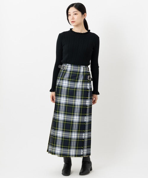 DOUBLE WIDE BELT MODEL KILT WRAP SKIRT