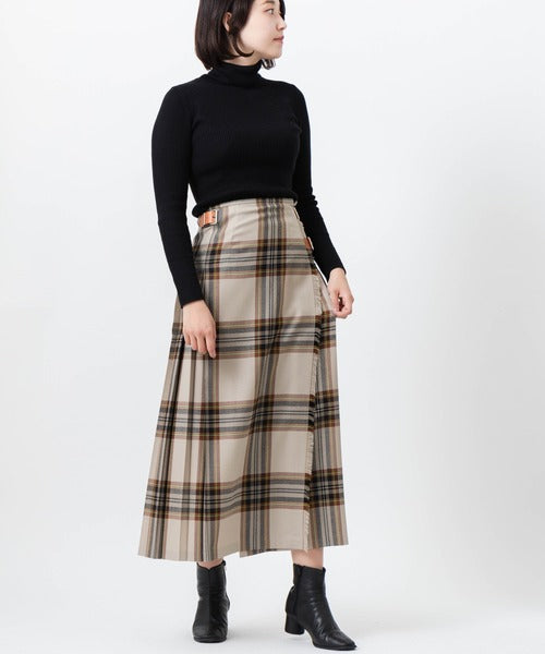 DOUBLE WIDE BELT MODEL KILT WRAP SKIRT