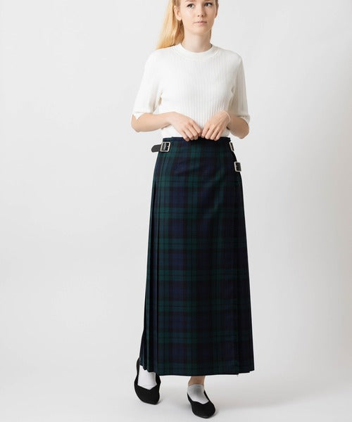 DOUBLE WIDE BELT MODEL KILT WRAP SKIRT