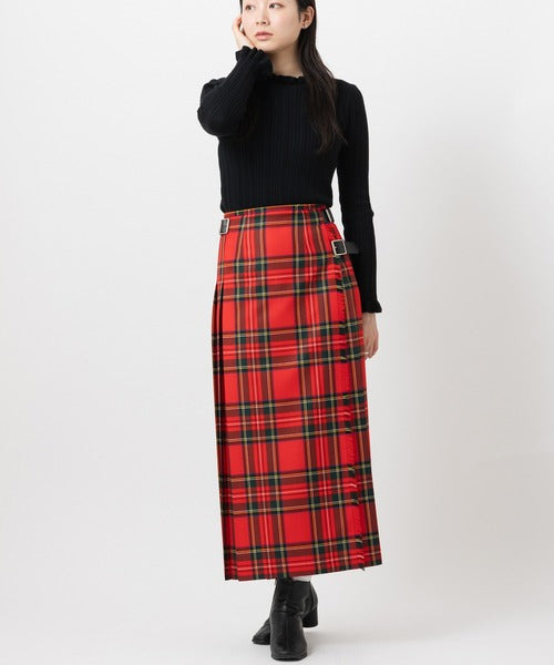 DOUBLE WIDE BELT MODEL KILT WRAP SKIRT