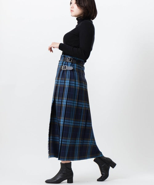DOUBLE WIDE BELT MODEL KILT WRAP SKIRT