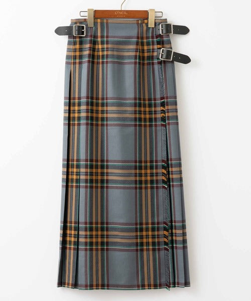 DOUBLE WIDE BELT KILT WRAP SKIRT