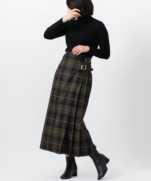 DOUBLE WIDE BELT MODEL KILT WRAP SKIRT