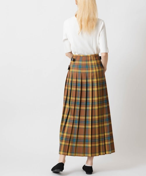 DOUBLE WIDE BELT KILT WRAP SKIRT