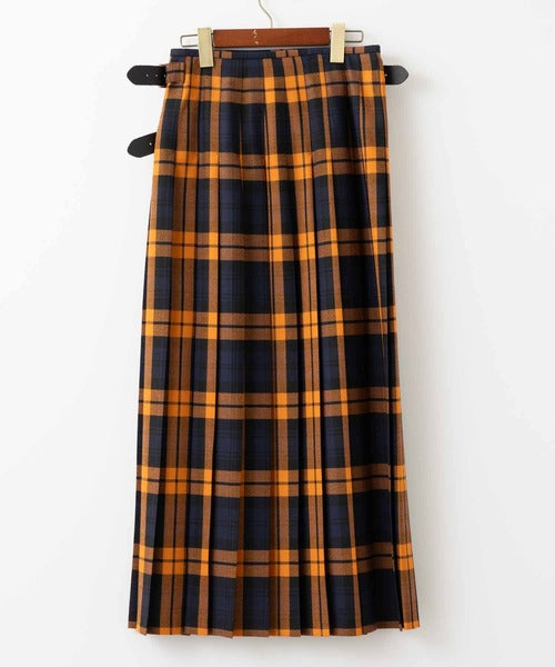 DOUBLE WIDE BELT KILT WRAP SKIRT