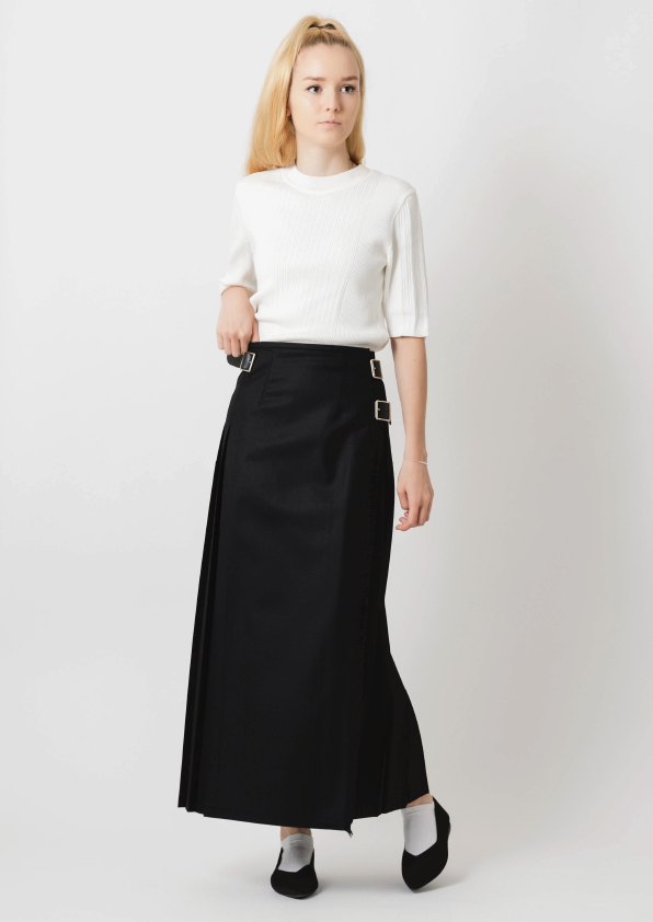 DOUBLE WIDE BELT MODEL KILT WRAP SKIRT
