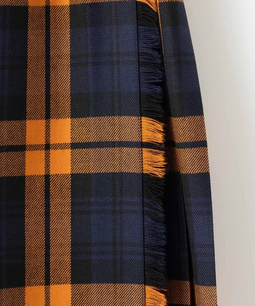 DOUBLE WIDE BELT KILT WRAP SKIRT