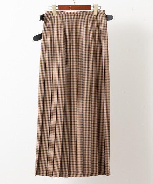 DOUBLE WIDE BELT KILT WRAP SKIRT