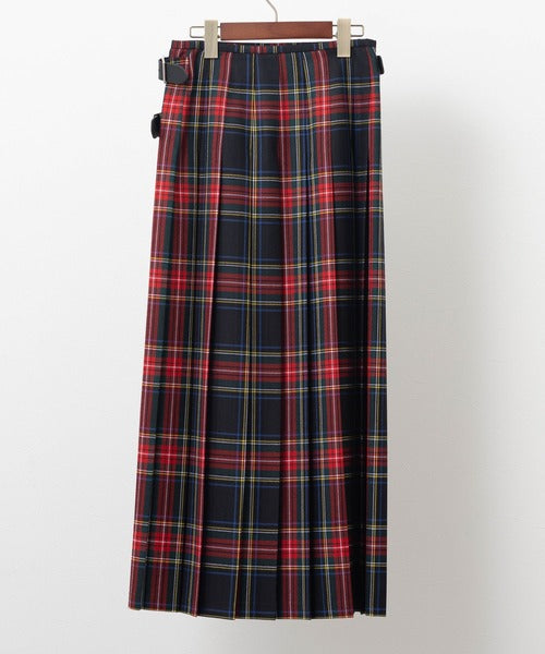 DOUBLE WIDE BELT KILT WRAP SKIRT
