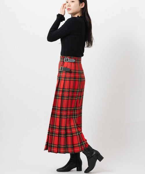 DOUBLE WIDE BELT MODEL KILT WRAP SKIRT