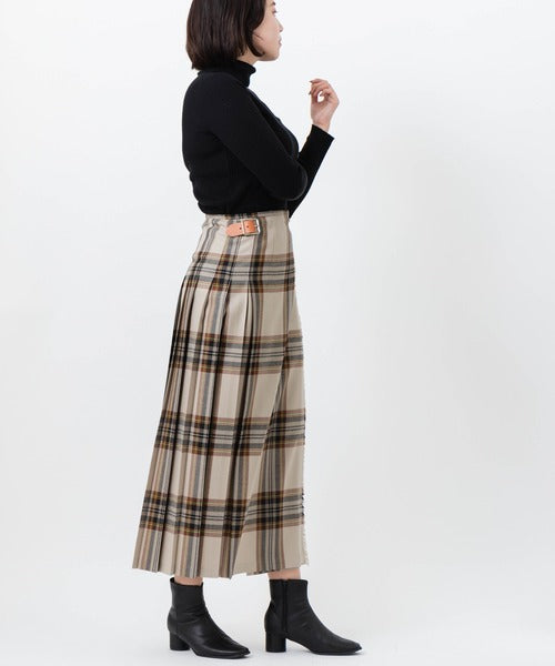 DOUBLE WIDE BELT MODEL KILT WRAP SKIRT