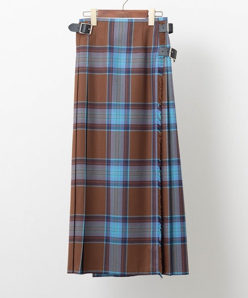 DOUBLE WIDE BELT KILT WRAP SKIRT