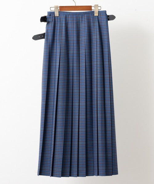 DOUBLE WIDE BELT KILT WRAP SKIRT