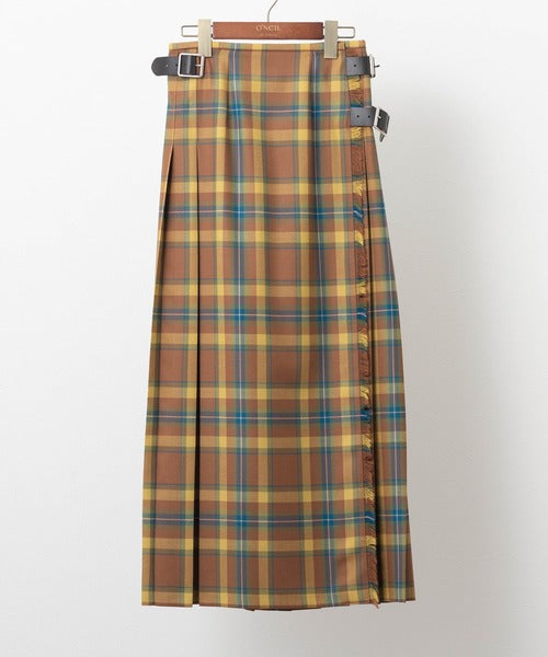 DOUBLE WIDE BELT KILT WRAP SKIRT